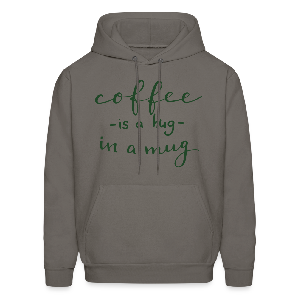 Men's Hoodie "Coffee is a hug in a Mug" - asphalt gray