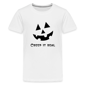 Kids' Premium T-Shirt "Jack-o'-lantern" 🎃 - white