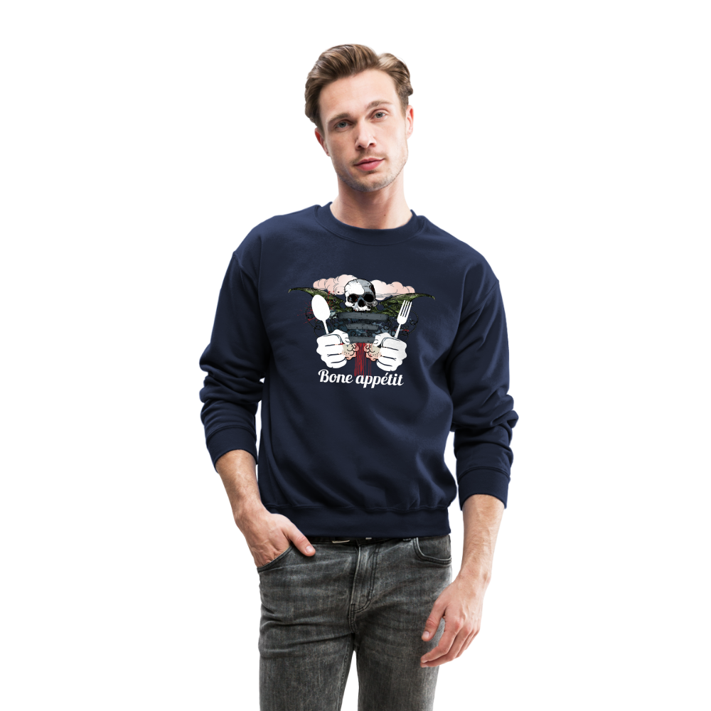 Crewneck Sweatshirt "Bone appétit" - navy