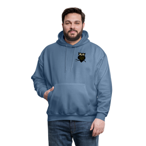 Men's Hoodie "Owl" - denim blue