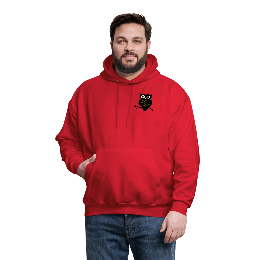 Men's Hoodie "Owl" - red