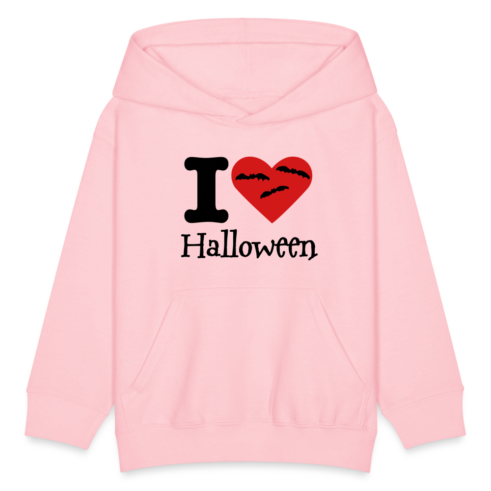 Kids' Hoodie "I Love Halloween" - pink