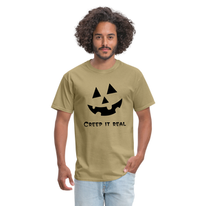 Unisex Classic T-Shirt "Jack-o'-lantern" 🎃 - khaki