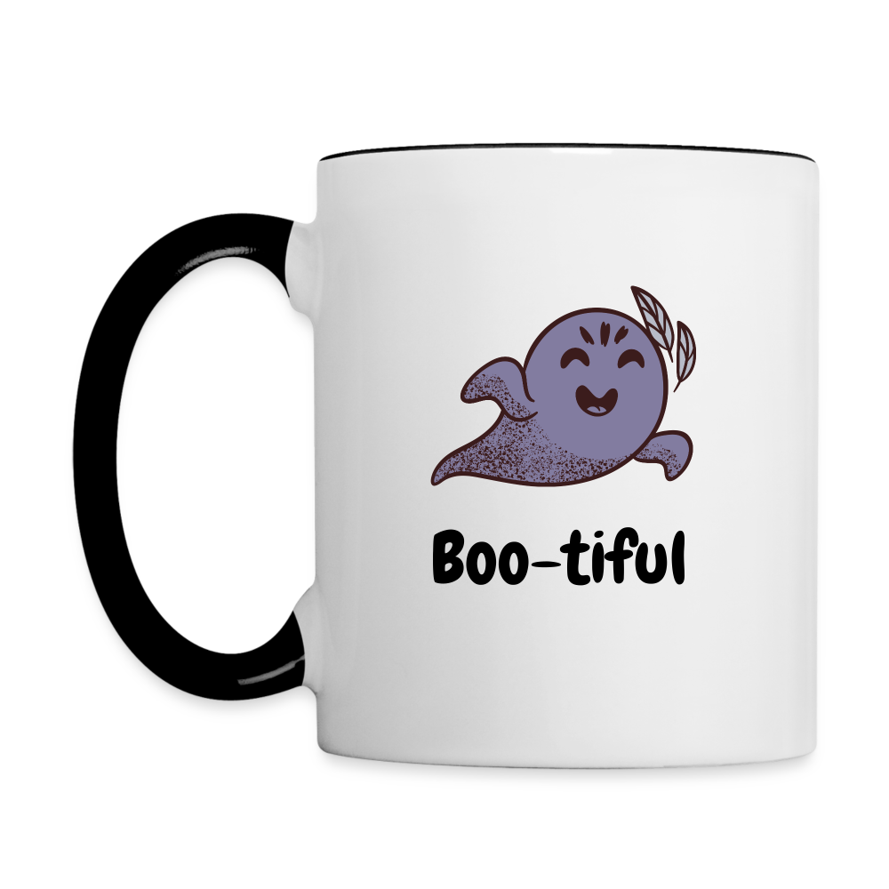 Contrast Coffee Mug "Boo-tiful" - white/black