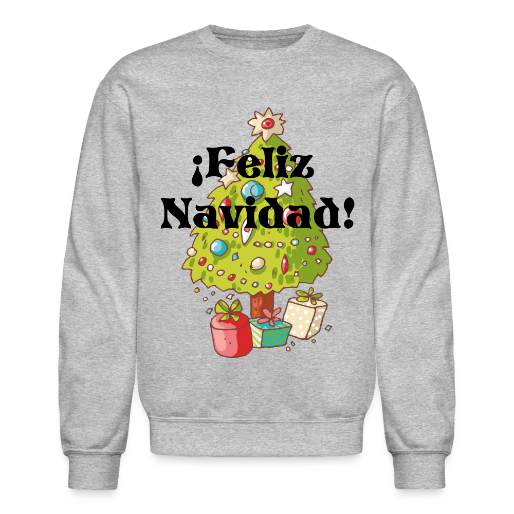 Crewneck Sweatshirt "Feliz Navidad" - heather gray