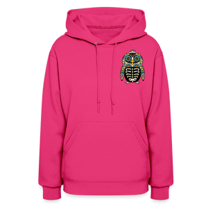 Women's Hoodie "Colorful Owl" - fuchsia