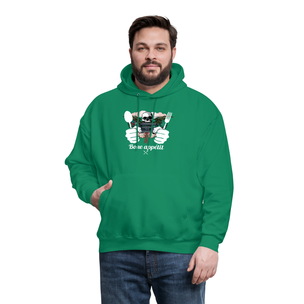 Men's Hanes Hoodie "Bone appétit" - kelly green