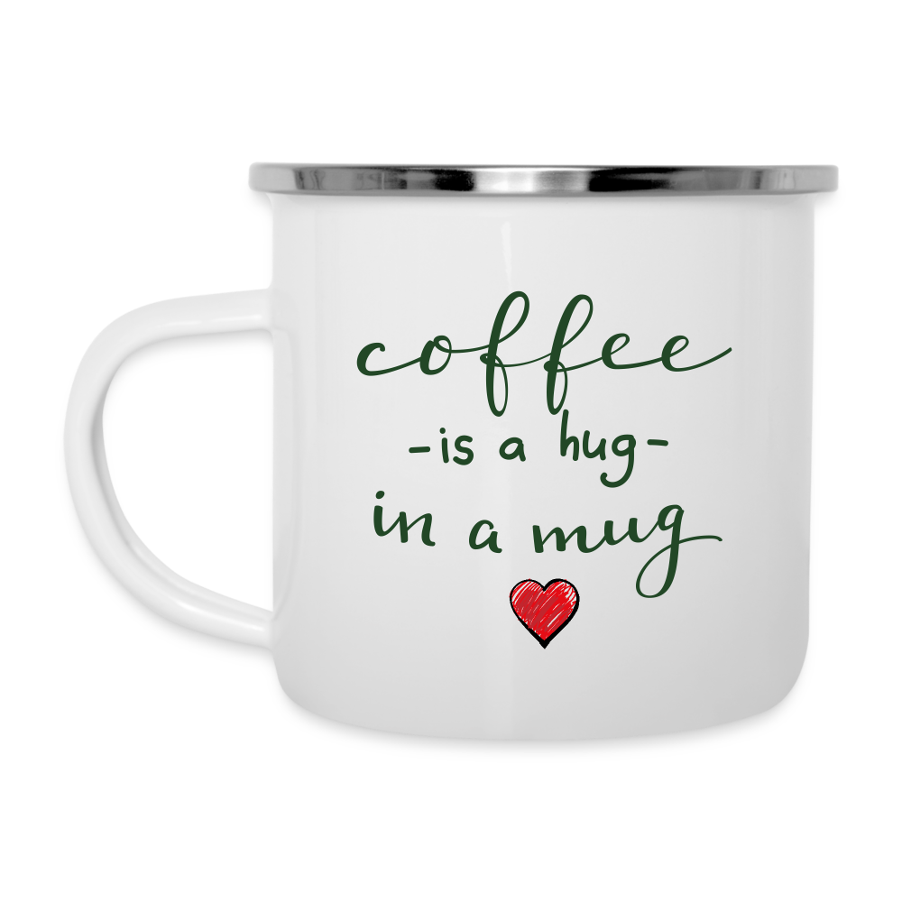 Camper Mug "Coffee is a Hug in a Mug" - white