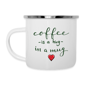 Camper Mug "Coffee is a Hug in a Mug" - white