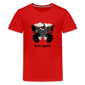 Kids' Premium T-Shirt "Bone appétit" - red