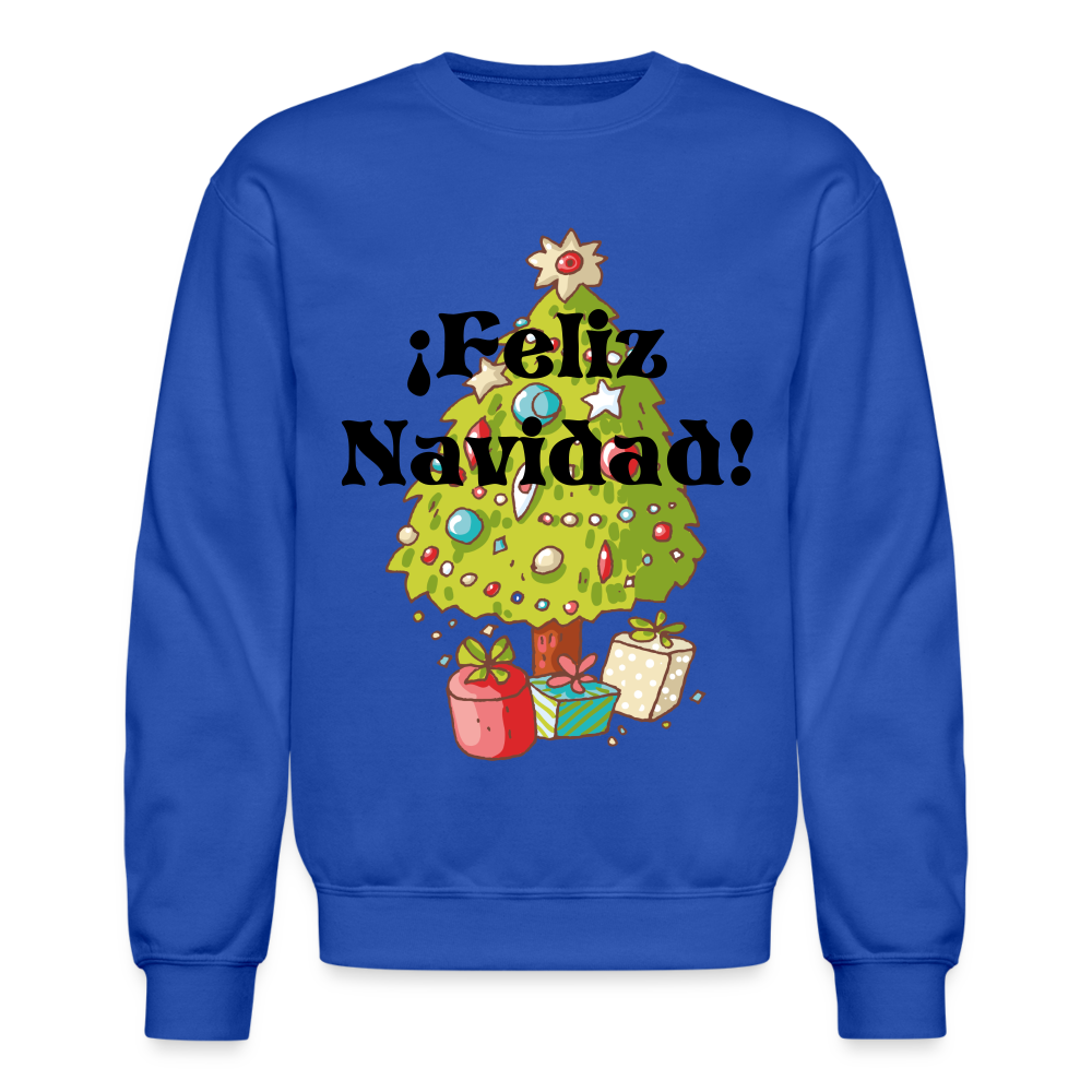 Crewneck Sweatshirt "Feliz Navidad" - royal blue