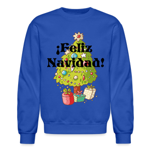 Crewneck Sweatshirt "Feliz Navidad" - royal blue