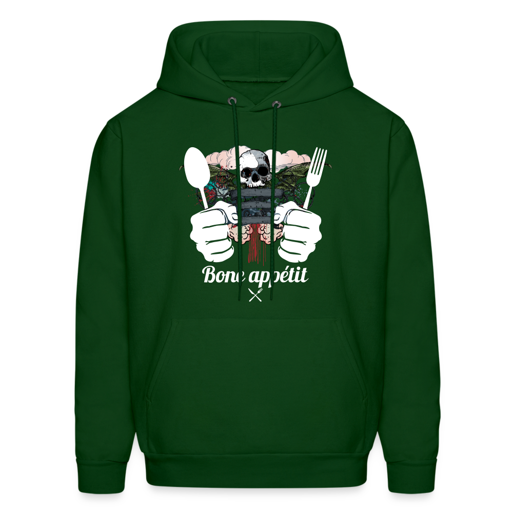 Men's Hanes Hoodie "Bone appétit" - forest green