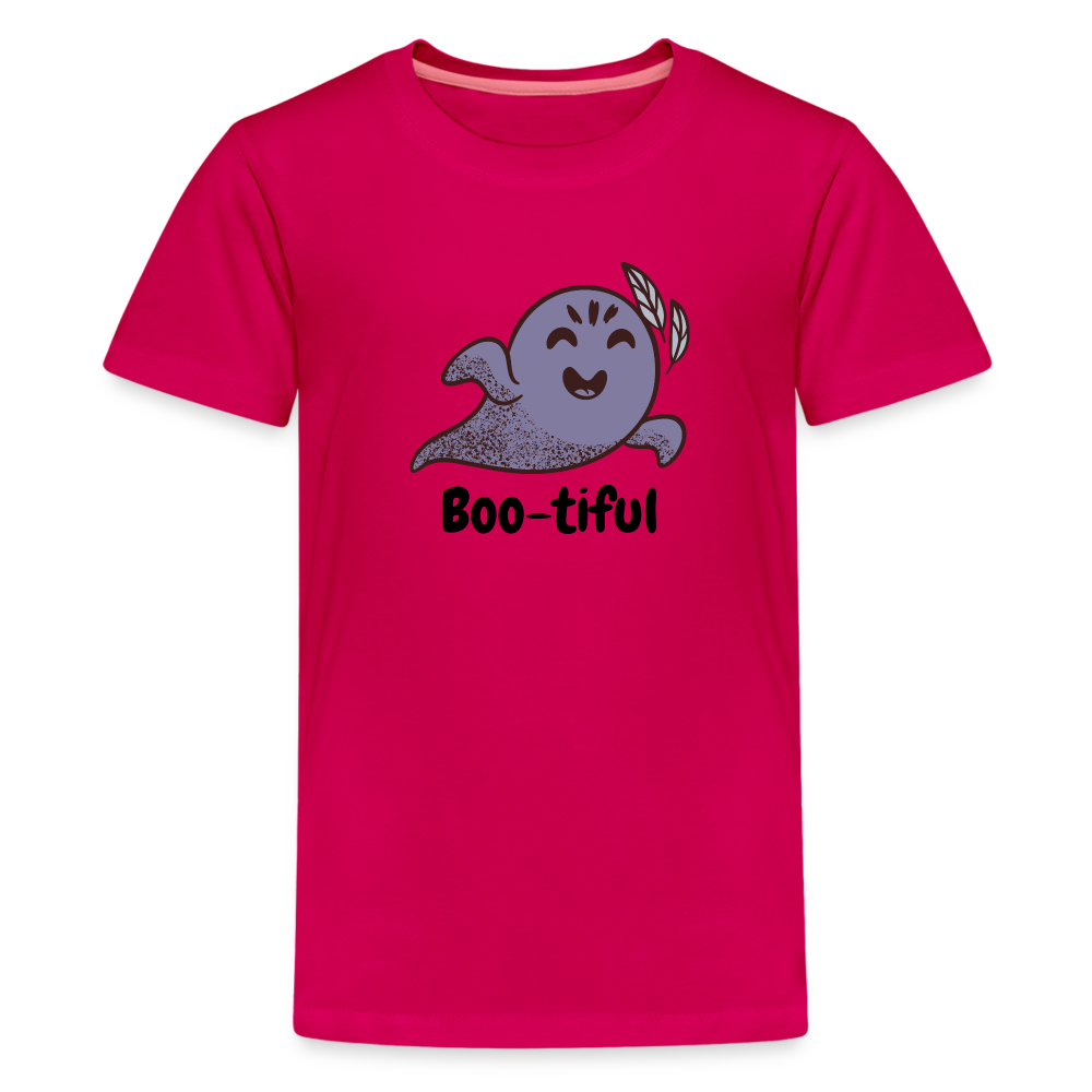 Kids' Premium T-Shirt "Boo-tiful" - dark pink