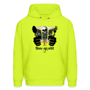 Men's Hanes Hoodie "Bone appétit" - safety green