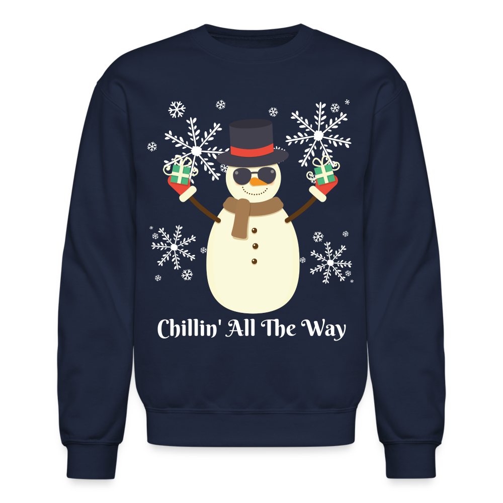 Crewneck Sweatshirt "Chillin' All The Way" - navy