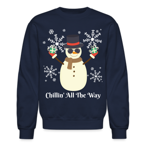 Crewneck Sweatshirt "Chillin' All The Way" - navy