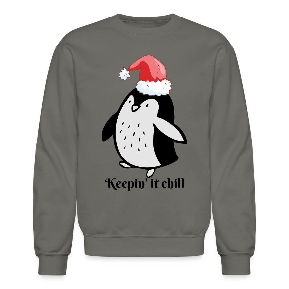 Crewneck Sweatshirt "Keepin' it chill" - asphalt gray