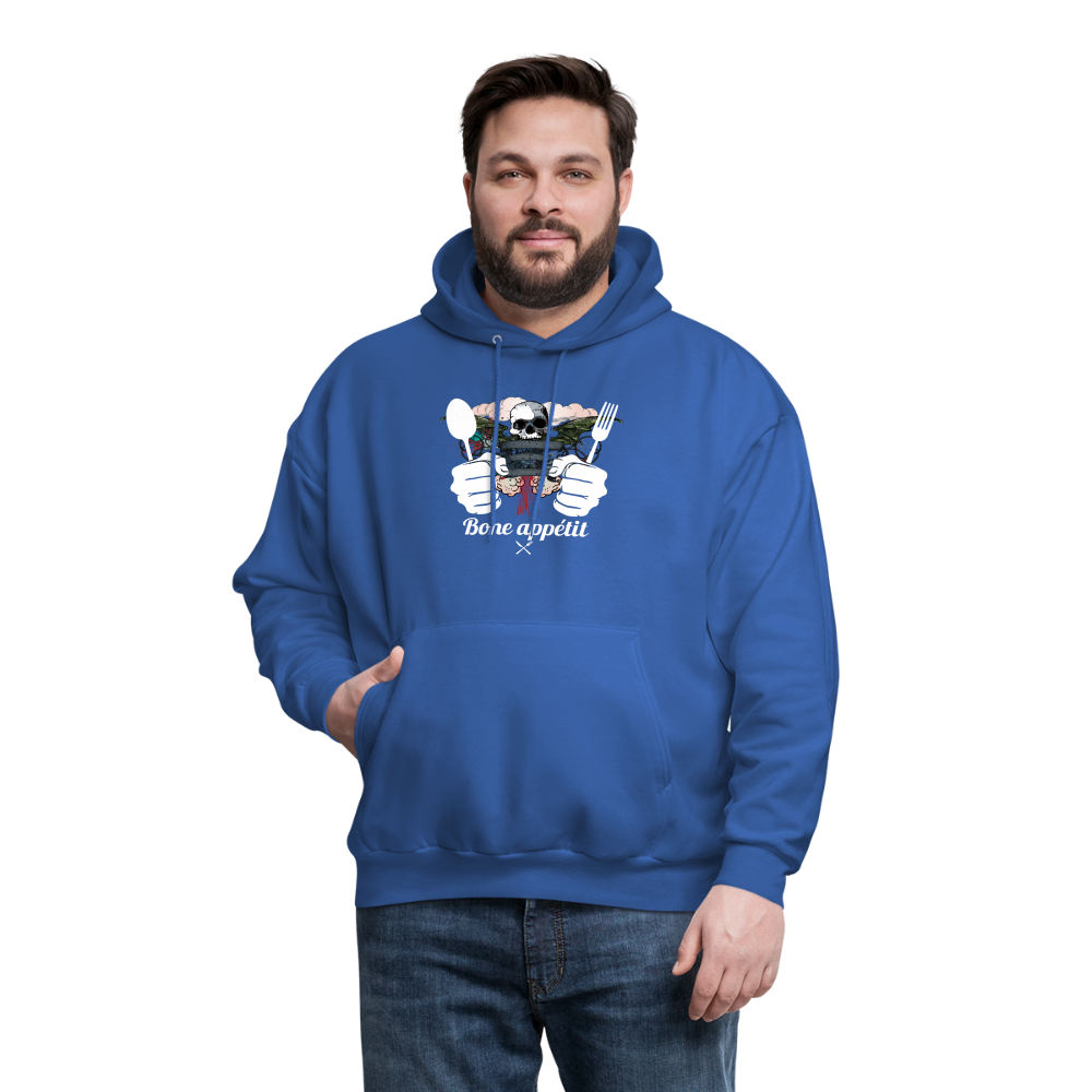 Men's Hanes Hoodie "Bone appétit" - royal blue