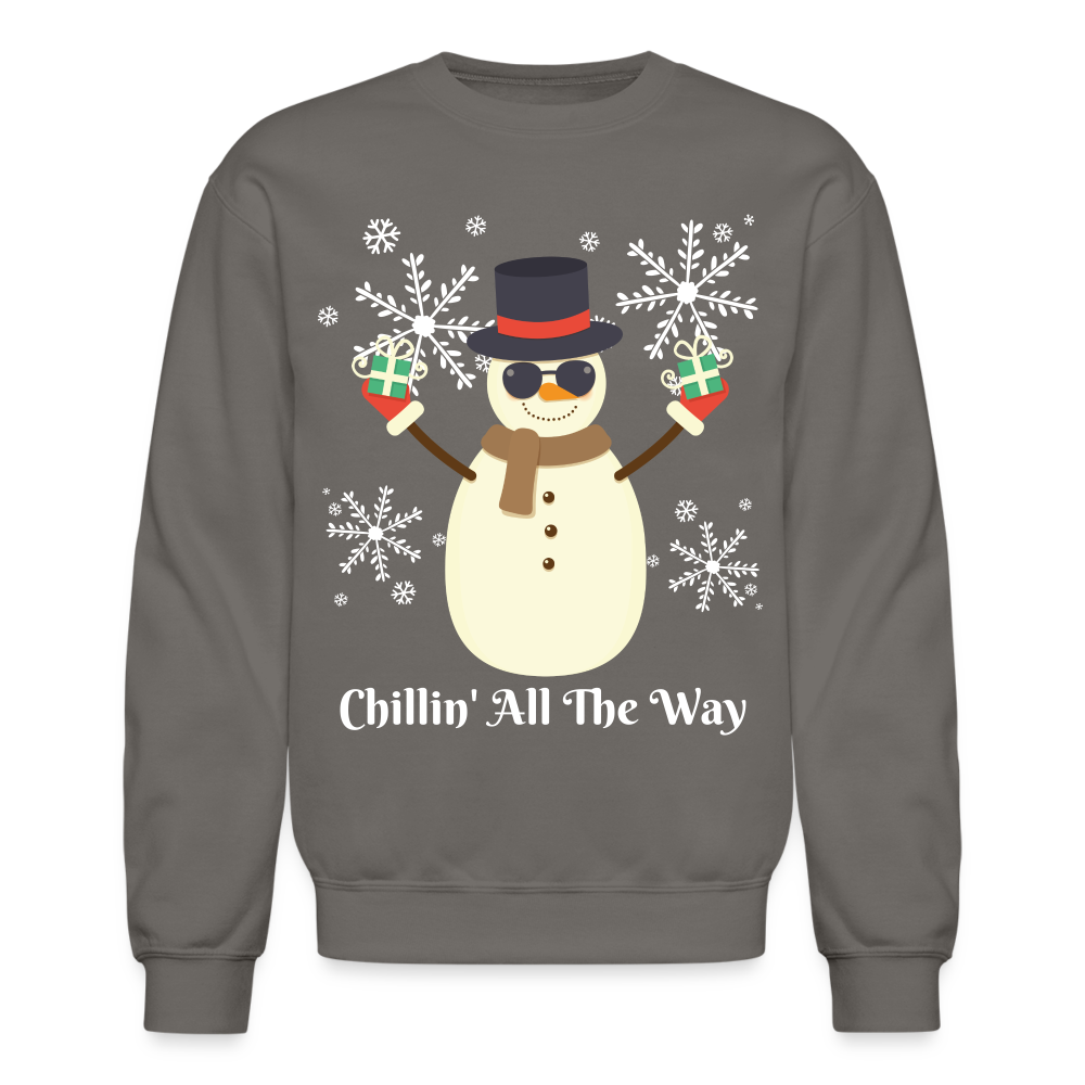 Crewneck Sweatshirt "Chillin' All The Way" - asphalt gray