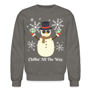 Crewneck Sweatshirt "Chillin' All The Way" - asphalt gray