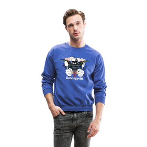 Crewneck Sweatshirt "Bone appétit" - royal blue