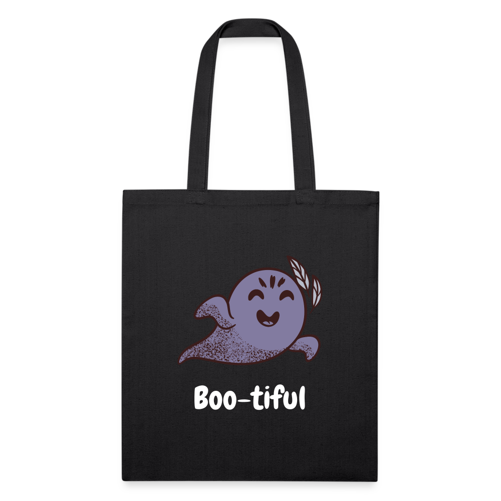 Recycled Tote Bag "Boo-tiful" - black