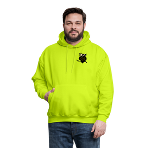 Men's Hoodie "Owl" - safety green