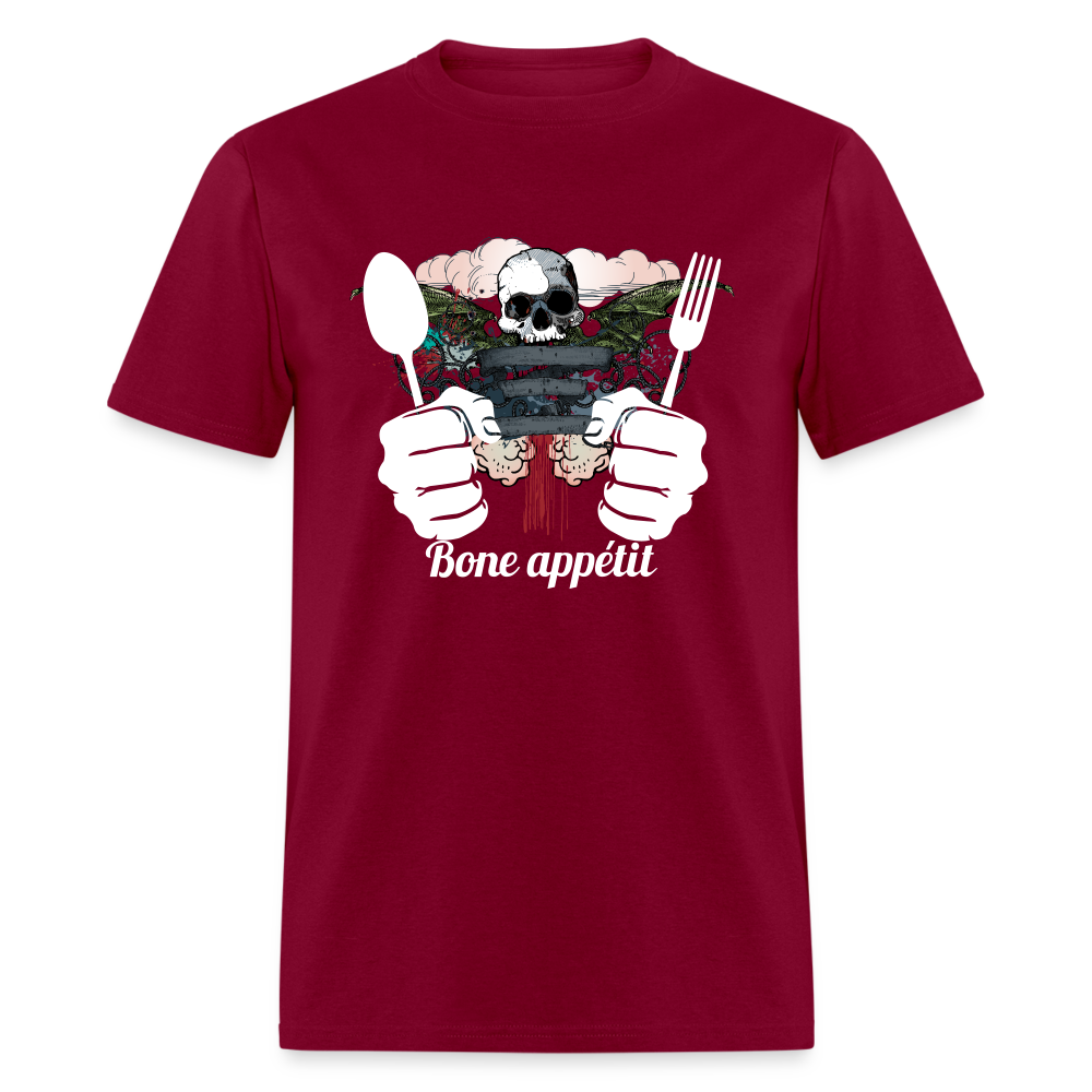 Unisex Classic T-Shirt " Bone appétit" - burgundy