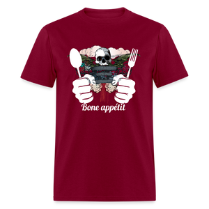 Unisex Classic T-Shirt " Bone appétit" - burgundy