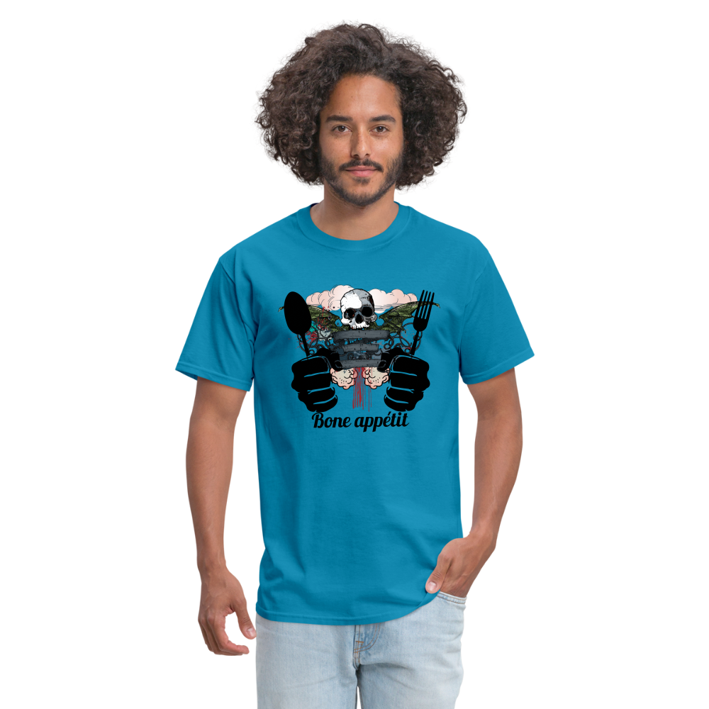 Unisex Classic T-Shirt "Bone appétit" - turquoise