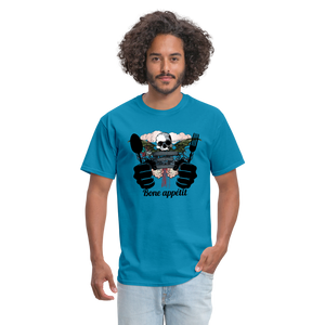 Unisex Classic T-Shirt "Bone appétit" - turquoise