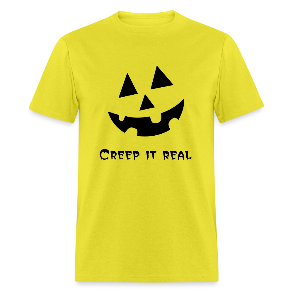 Unisex Classic T-Shirt "Jack-o'-lantern" 🎃 - yellow