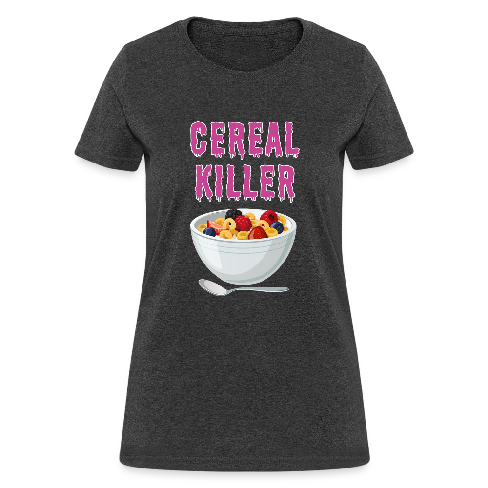 Women's T-Shirt "Cereal Killer" - heather black