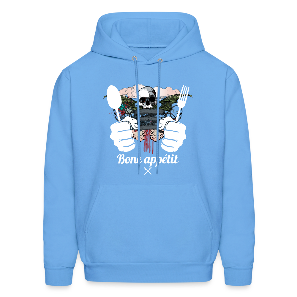 Men's Hanes Hoodie "Bone appétit" - carolina blue