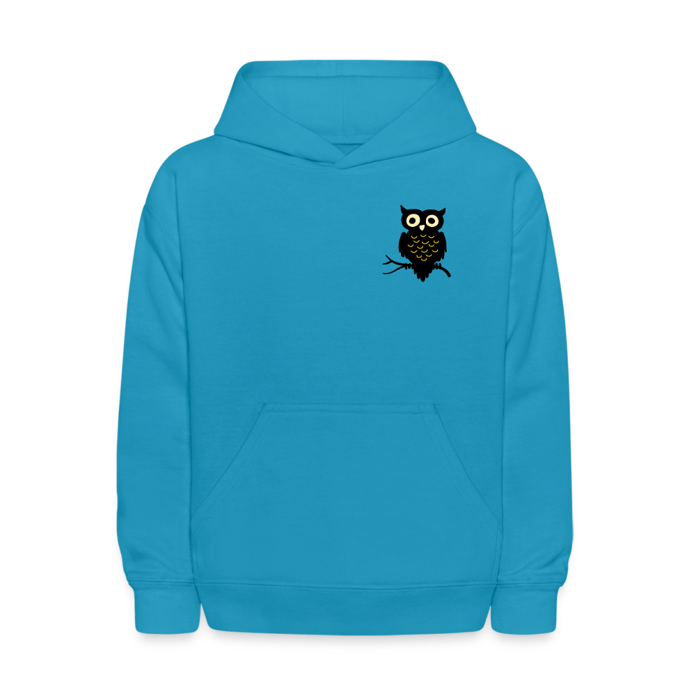 Kids' Hoodie "Owl" - turquoise