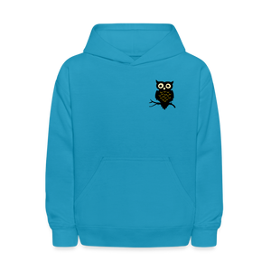 Kids' Hoodie "Owl" - turquoise