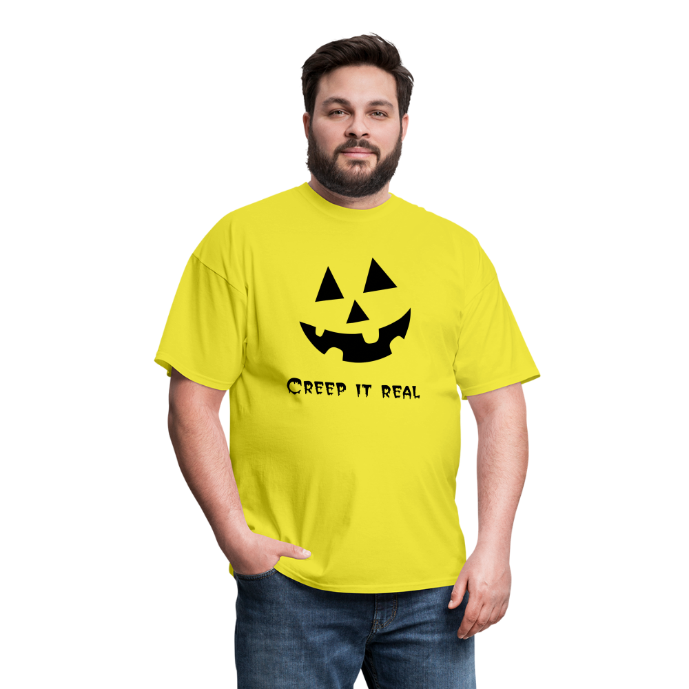 Unisex Classic T-Shirt "Jack-o'-lantern" 🎃 - yellow