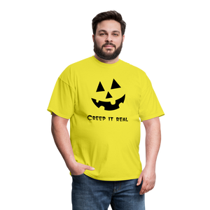 Unisex Classic T-Shirt "Jack-o'-lantern" 🎃 - yellow