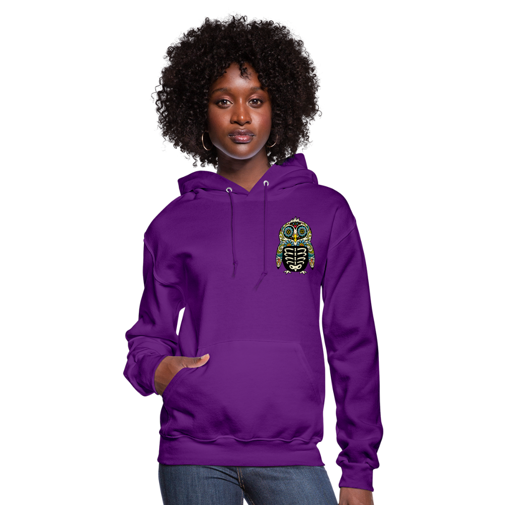 Women's Hoodie "Colorful Owl" - purple