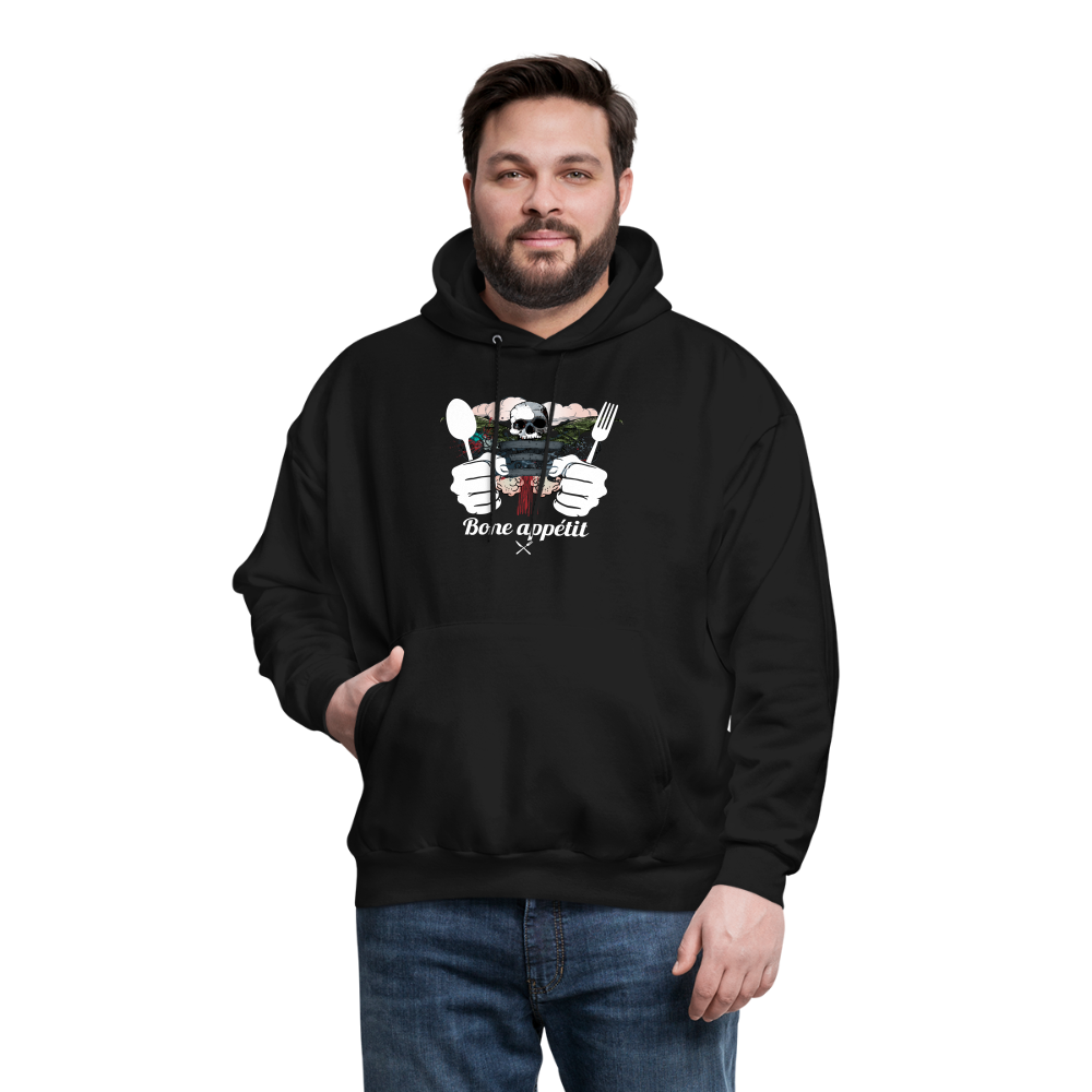 Men's Hanes Hoodie "Bone appétit" - black