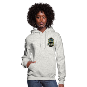 Women's Hoodie "Colorful Owl" - heather oatmeal