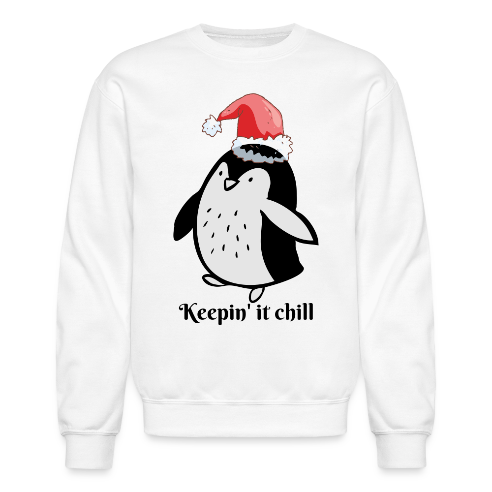 Crewneck Sweatshirt "Keepin' it chill" - white