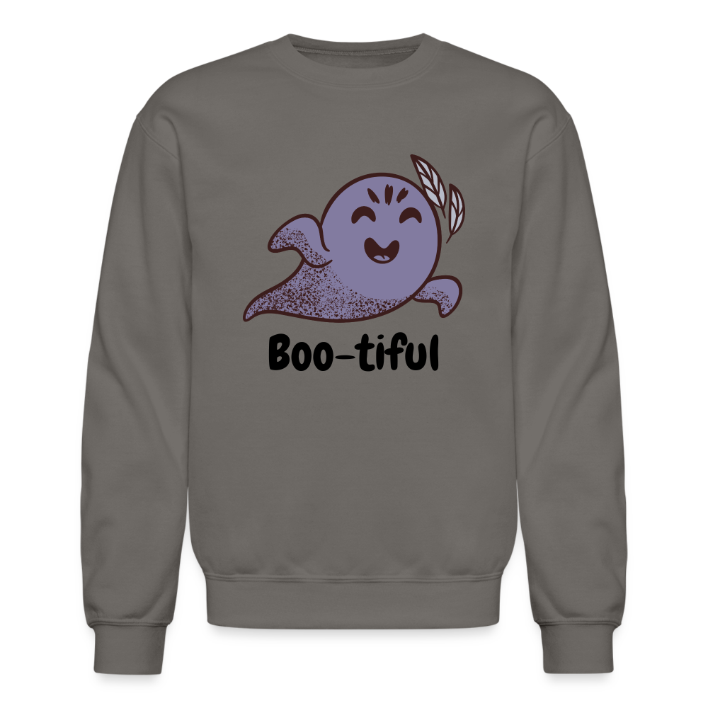 Crewneck Sweatshirt "Boo-tiful" - asphalt gray