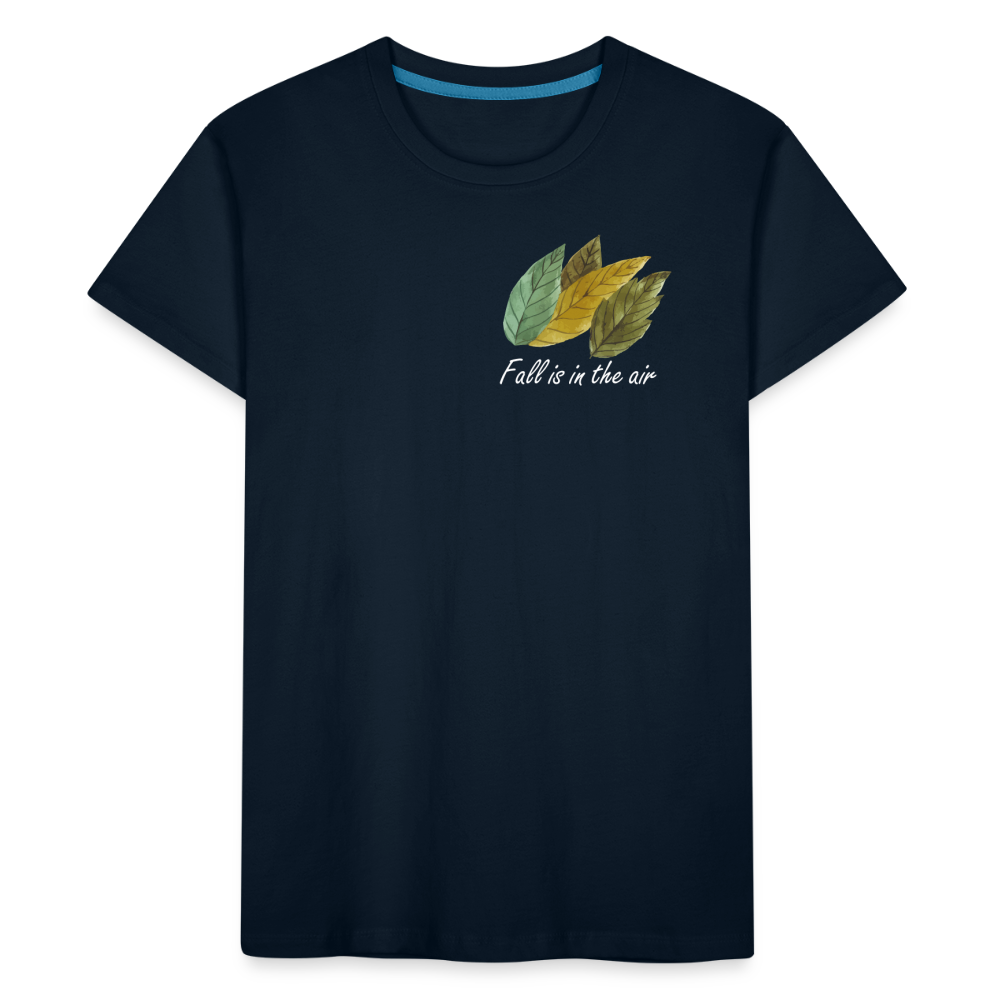 Kid’s Premium Organic T-Shirt "Fall is in the air" - deep navy