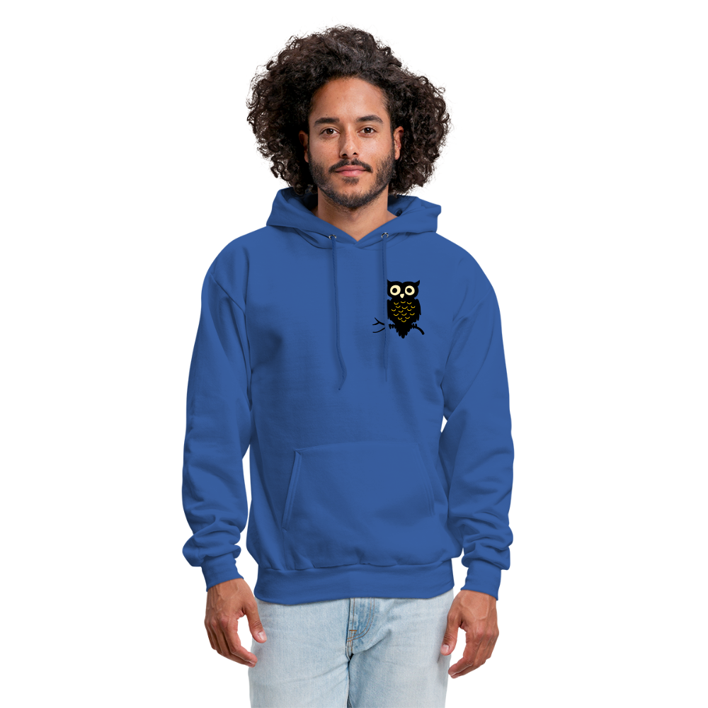 Men's Hoodie "Owl" - royal blue