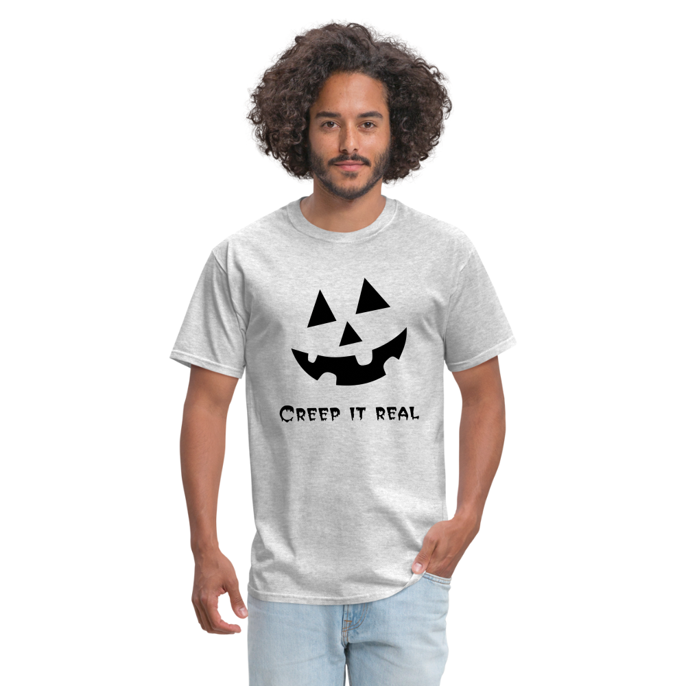 Unisex Classic T-Shirt "Jack-o'-lantern" 🎃 - heather gray