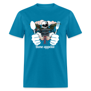 Unisex Classic T-Shirt " Bone appétit" - turquoise