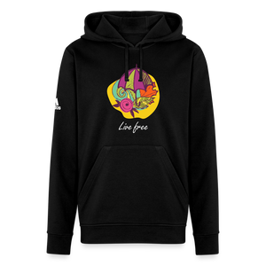 Adidas Unisex Fleece Hoodie "Live free" - black