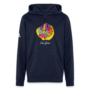 Adidas Unisex Fleece Hoodie "Live free" - french navy